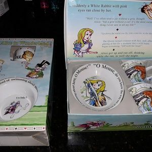 2 collectible Alice in Wonderland Tea Set